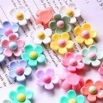 5/10/20/50pcs Resin Flower flatback  Cabochons Scrapbook Craft  DIY Embellishments decor Headwear accessories 20mm