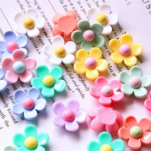 5/10/20/50pcs Resin Flower flatback  Cabochons Scrapbook Craft  DIY Embellishments decor Headwear accessories 20mm