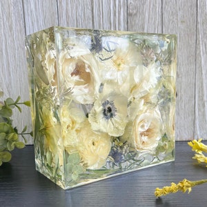 Custom Flower Preservation, Resin Block, Floral preservation, Funeral Arrangement, Memorial Flowers, Gift, Deposit