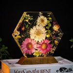 Real Flower Resin Night Light, Customized Dried Flower Resin Lamp, Real Flower Epoxy Resin Lamp, Gifts for her