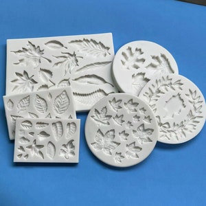 7 styles Leaves silicone mold-leaf resin mold-cake decoration mold-leaf fondant mold-Epoxy resin leaf mold