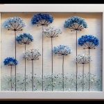 Crushed Glass and Resin Flowers Blues