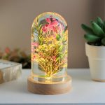 Lamp Dried Flower , epoxy resin lamp wood, night light wood, custom resin lamp, unique home decor,christmas gifts,resin art decor,gift ideas