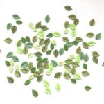 100 PCS Tiny Leaf Resin Cabochons. mixed size acrylic leaves flatback cabochons. nail art decos jewelry craft supply